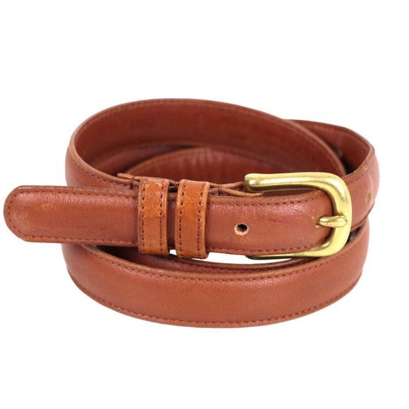 Coach BRITISH TAN BROWN GENUINE LEATHER 3/4"Wd CASUAL DRESS BELT Sz L (I38) - Picture 2 of 14
